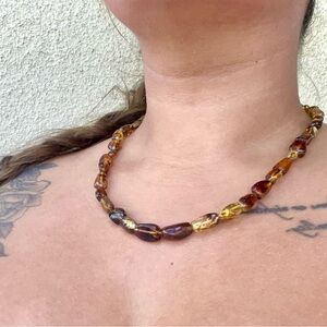 Amber Hand-beaded Necklace